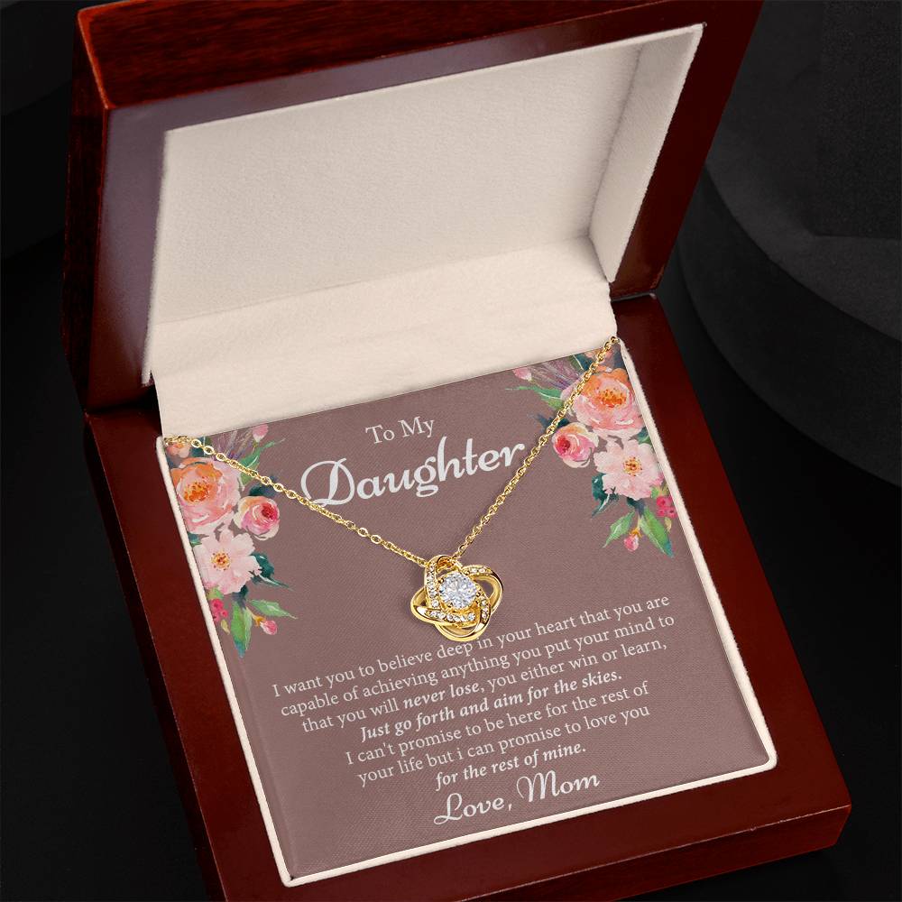 Mother To Daughter Gifts Necklace - Sterling Daughter Necklace Gifts Birthday Jewelry Gift For Girls Teen Daughter Christmas Anniversary Graduation Gift For Daughter, Mom And Daughter Gifts