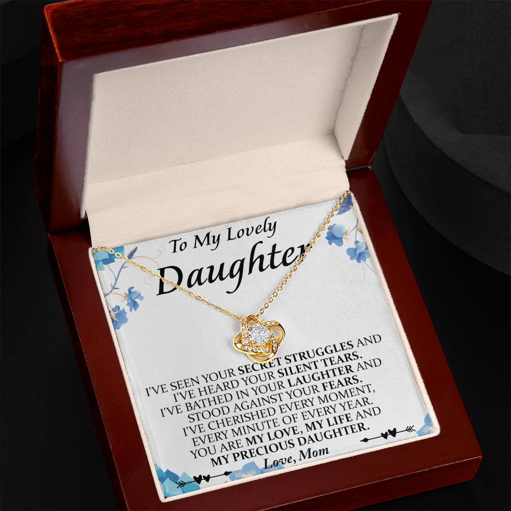 Mother And Daughter Necklace, Birthday Gifts For Daughter, Mothers Day Gifts For Daughters From Mothers, To My Daughter Necklace From Mom, Graduation Gift For Lovely Daughter From Mom1