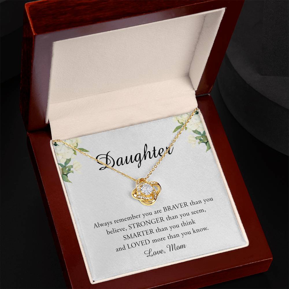 To My Daughter Necklace from Mom, Mother To Daughter Necklace Pendant Personalized Gift Necklace For Daughter On Birthday Gift Anniversary, Graduation Necklace Daughter Jewelry for Girls