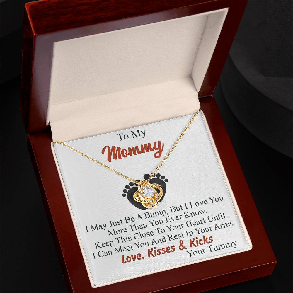 To My Mommy Love Knot Necklace Trendy Gift for First Time Mom Gifts for Family