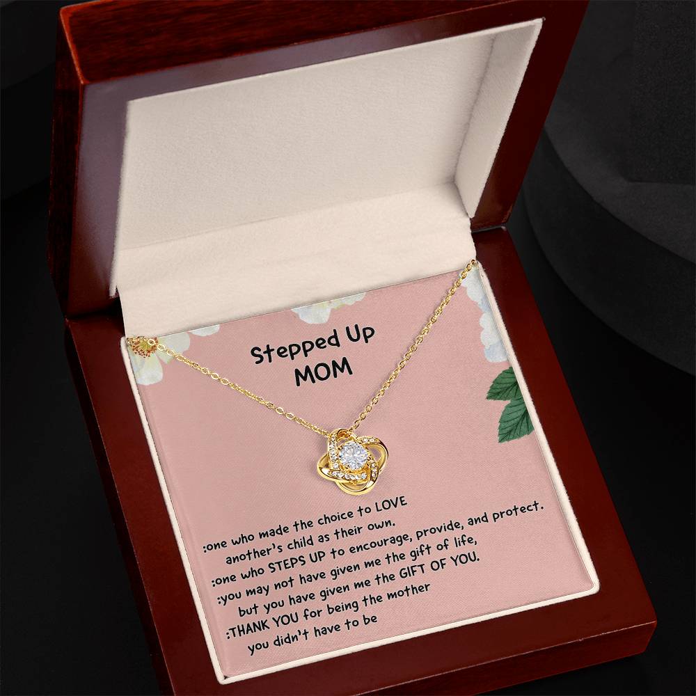 Stepped Mom Necklace, To My Steooed Up Mom Necklace Gift From Daugter, Stepped Up Mom Gift Necklace, Step Up Mommy Necklace To Daughter, Jewelry Gift For Mom On Birthday, Mother's Day Necklace Gift