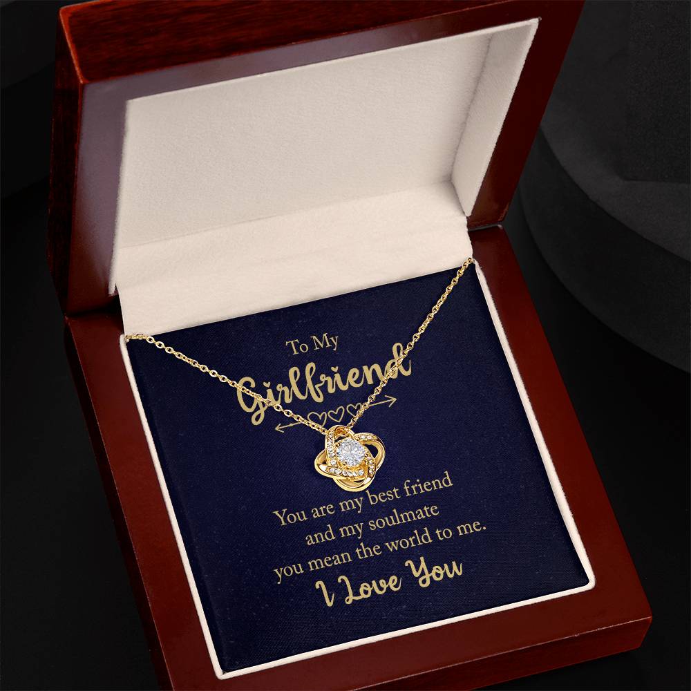 To My Girlfriend Knot Necklace From Boyfriend My Friend My Soulmate Gift On Xmas