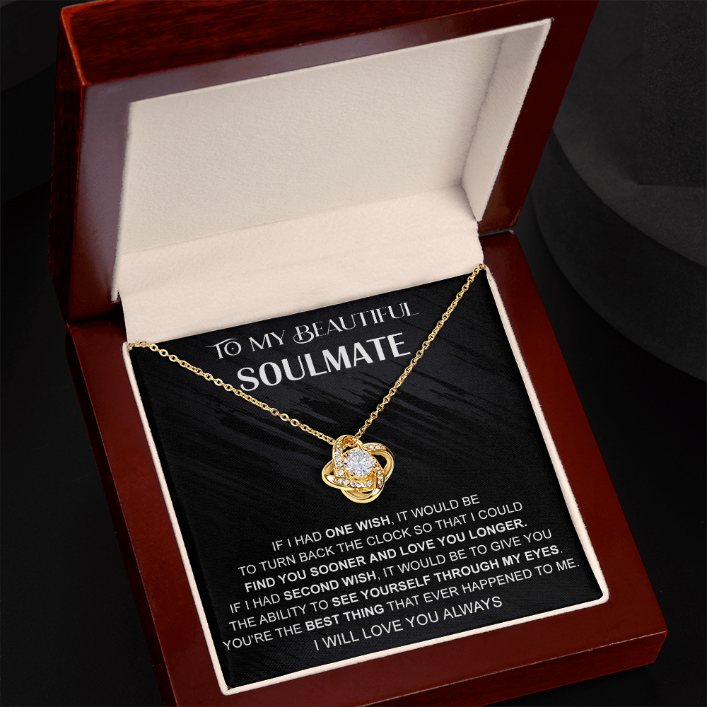 Necklace Gift For Soulmate, Valentine's Day Gift Necklace For Soul Mate, To My Beautiful Soulmate Gift Necklace From Boyfriend, Husband for Her Romantic, Girlfriend Gifts Necklace