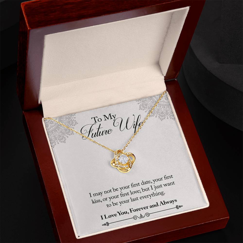 To My Future Wife Necklace From Husband, Wife Necklace For Women Love Knot Necklace Gift For Future Wife, Anniversary Necklace Gift For Wife, Soulmate Gift Necklace, Husband And Wife Necklace Sets