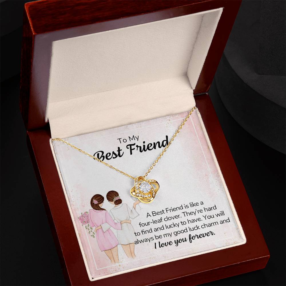Best Friend Party Gift Necklace, Gift Pendant For BBF On Wedding, To My Best Friend Necklace From Friend BFF, Best Friend Love Knot Necklace Gift On Birthday, Anniversary, Christmas