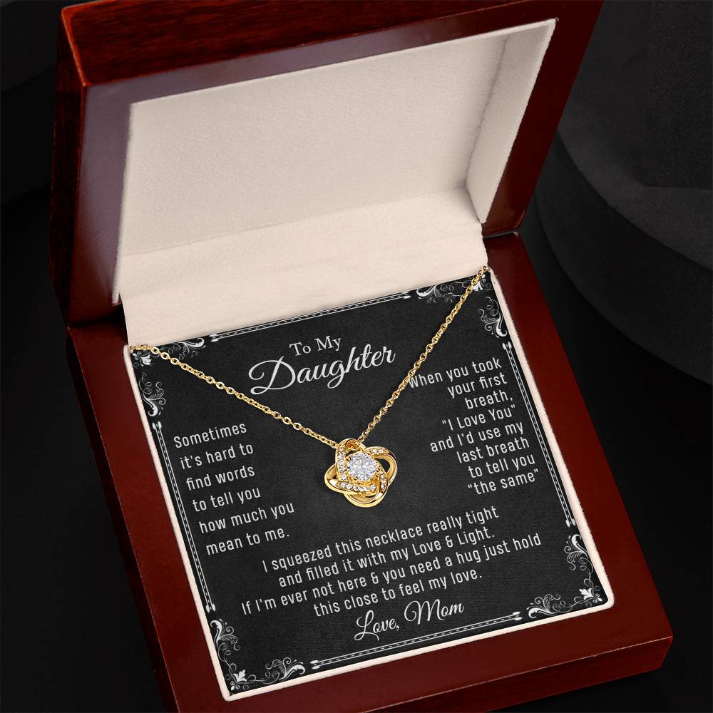 Jewelry, Message Card Necklace - Personalized Necklace With Message Card And Box Jewelry Custom Card, Christmas Daughter Necklace To My Daughter Necklace From Mom Jewelry Gift For Girls