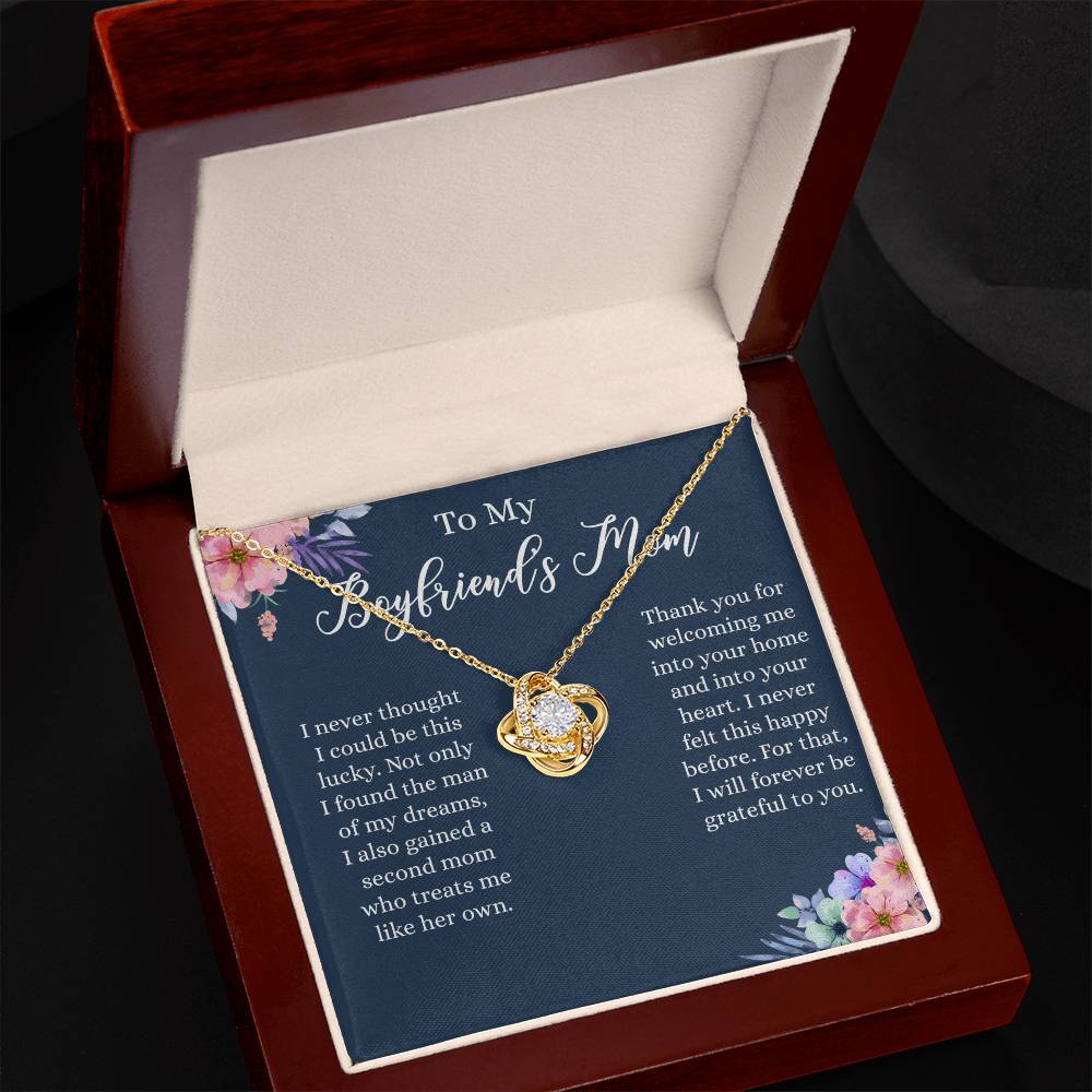 To My Boyfriends Mom Necklace From Girlfriend, With Message Card And Box Gift For Boyfriends Mom, Jewelry For Women, Mother And Girlfriend Gift Necklace On Mothers Day, Christmas, Anniversary
