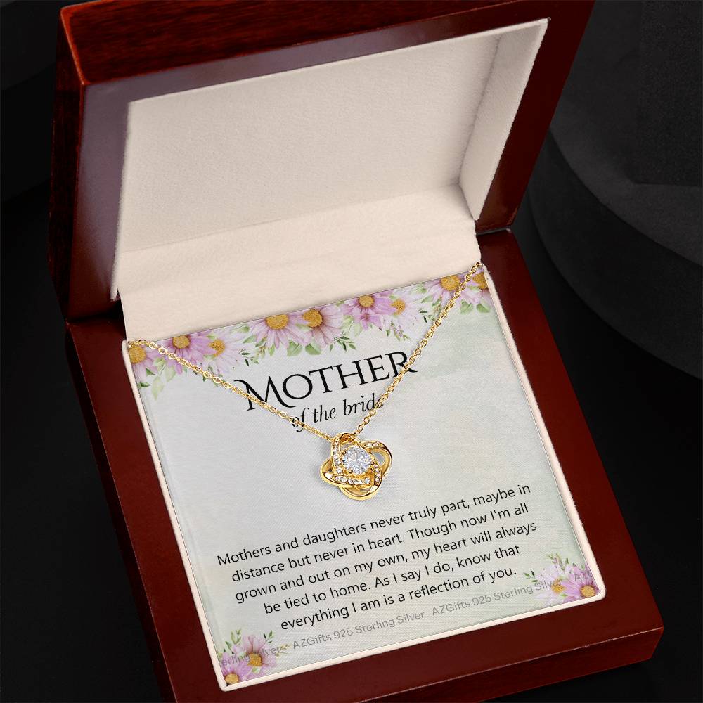 Mother Of The Bride Gift Necklace, The Love Knot Necklace Mother Of The Bride, Mother Of The Bride Gifts Pendant, Gift Necklace For Mother Of The Bride, Mother Of Bride Jewelry Gift For Women