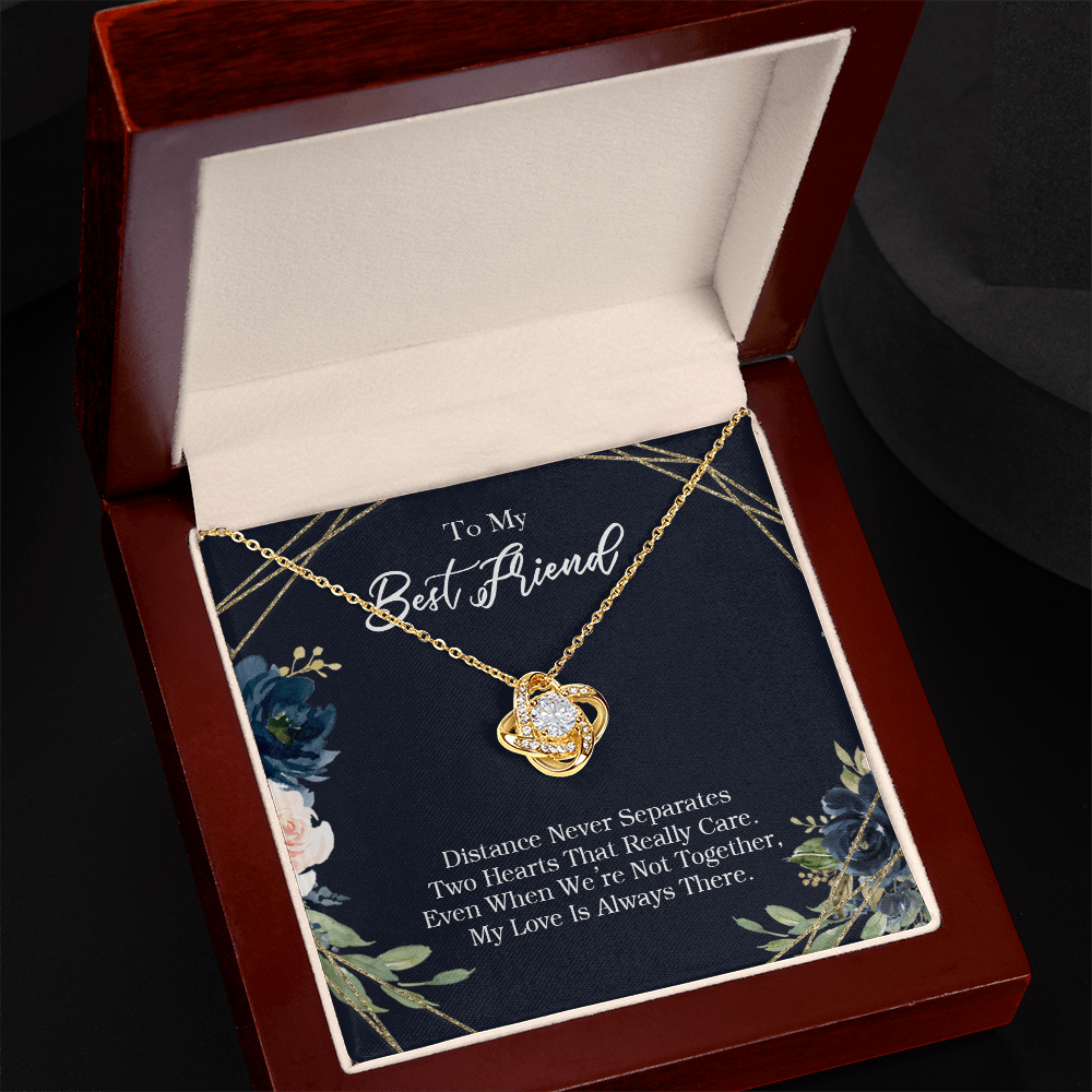 To My Best Friend Necklace From Friend, Love Knot Pendant for Friendship Gifts Best Friends, To Best Friend Love Knot Necklace Gift for Bestie Jewelry Gifts for BFF Gift Jewelry for Girls Her