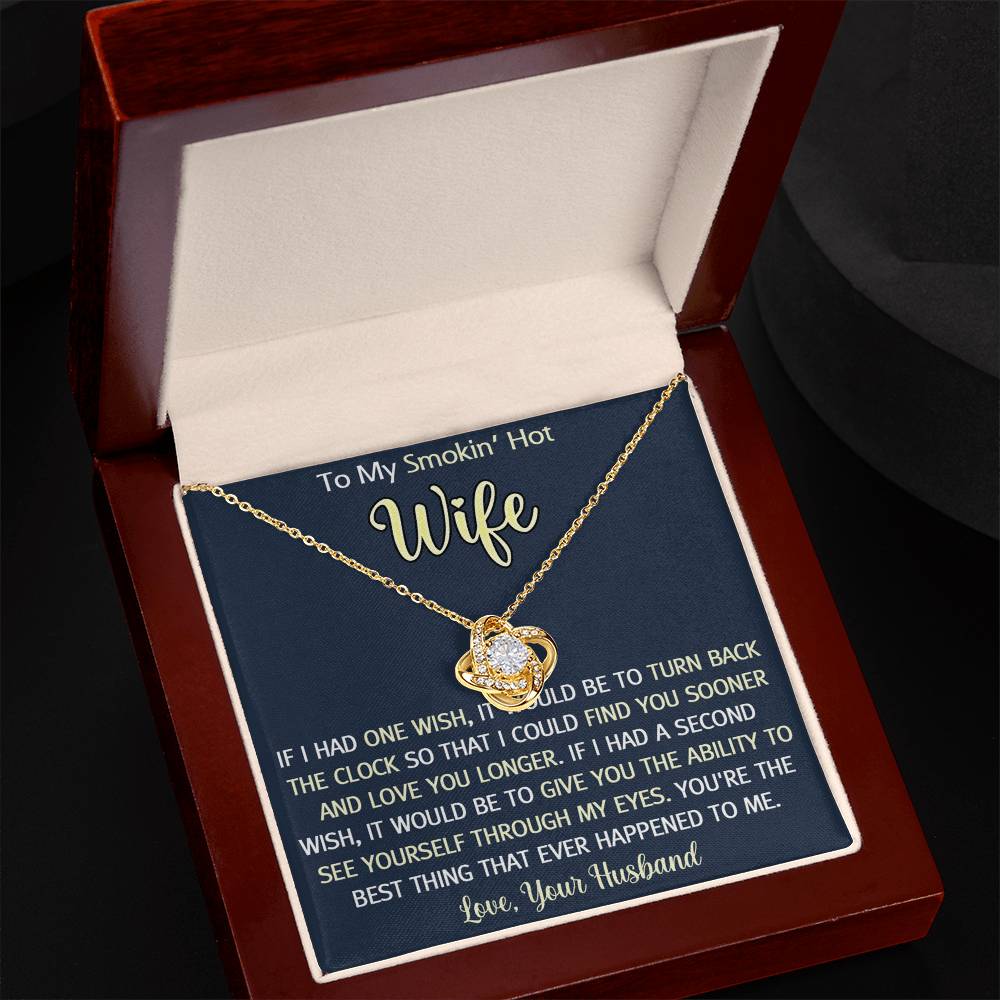 Gift Necklace For Wife, Birthday Gifts Necklace For Wife From Husband Pendant, Valentines Day Find You Sooner Jewelry Box Pendant Personalized Custom Romantic Gift Necklace For My Best Wife Ever
