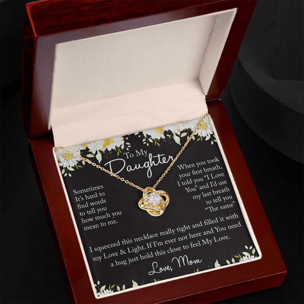 To My Daughter Necklace from Mom, Mother And Daughter Sterling Steel Necklace Gifts from Mom, Necklace for Daughter Birthday Gift Graduation Gifts from Mother To Daughter Jewelry Gift for Girls