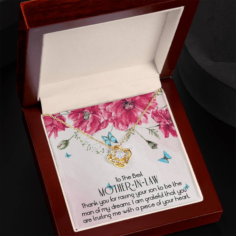 To The Best Mother In Law Love Knot Necklace, Mother In Law Gifts, Mothers Day Gifts Necklaces