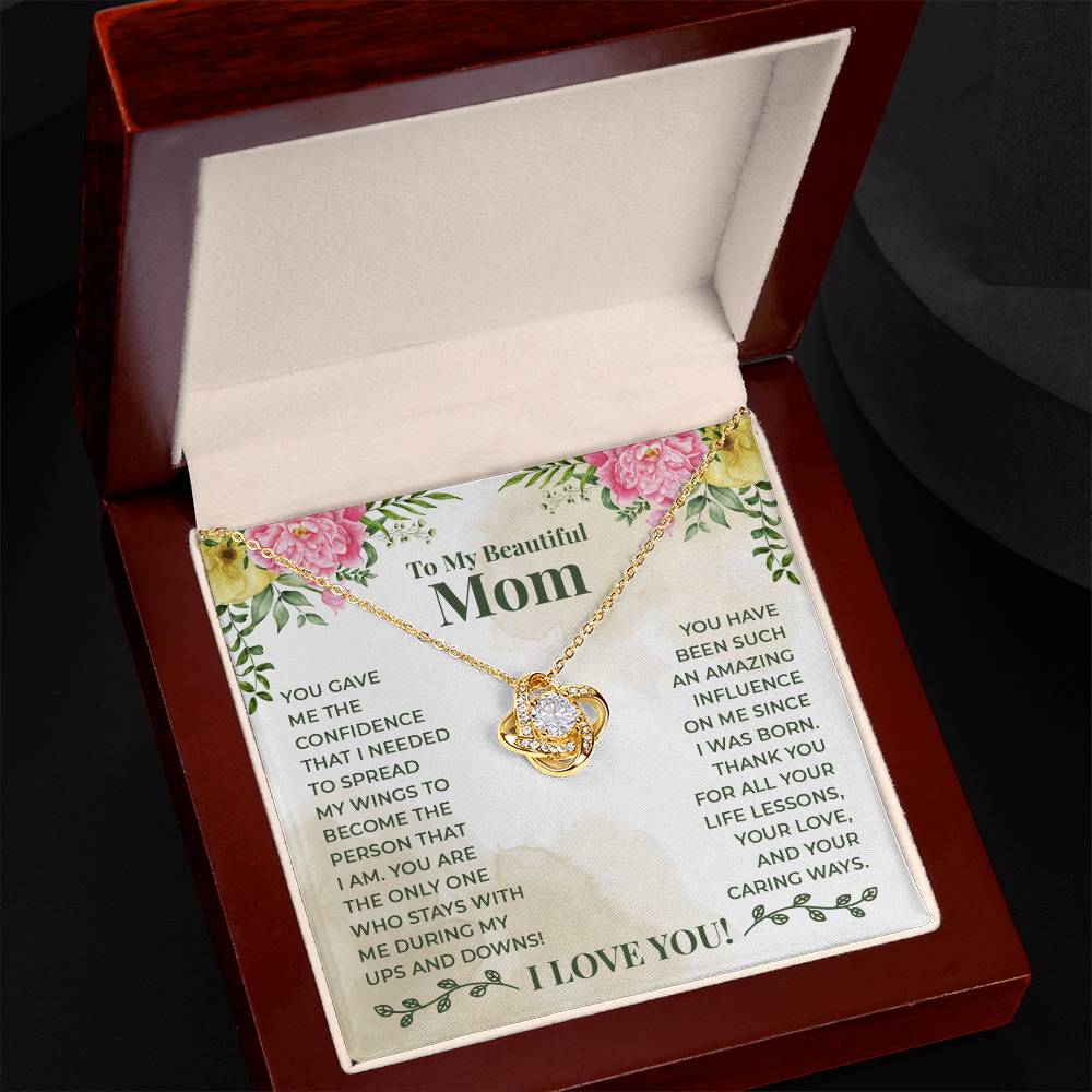 To My Mom Necklace From Daughter, Beautiful Mom Necklace Gift For Her, Jewelry For Mom, Sentimental Mother's Day Gift for Mom, Unique Moms Birthday Gift Ideas On Mothers Day Anniversary Birthday