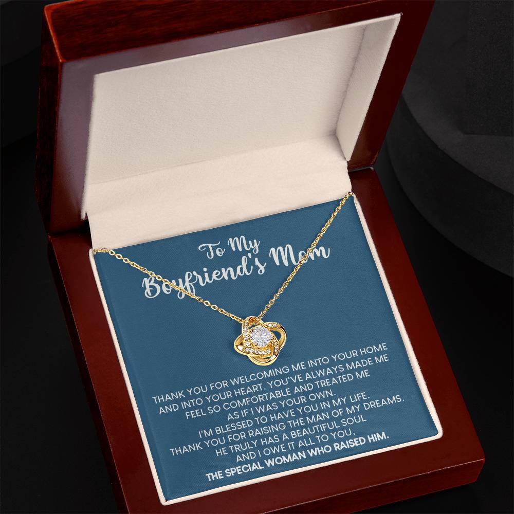 To My Boyfriend's Mom Necklace From Him, Daughter Gift For Mom, Gift Necklace for My Boyfriend's Mom Christmas, Necklace Gift For Bf Mom, Mothers Day Necklace For Boyfriends Mom From Girlfriend Mom