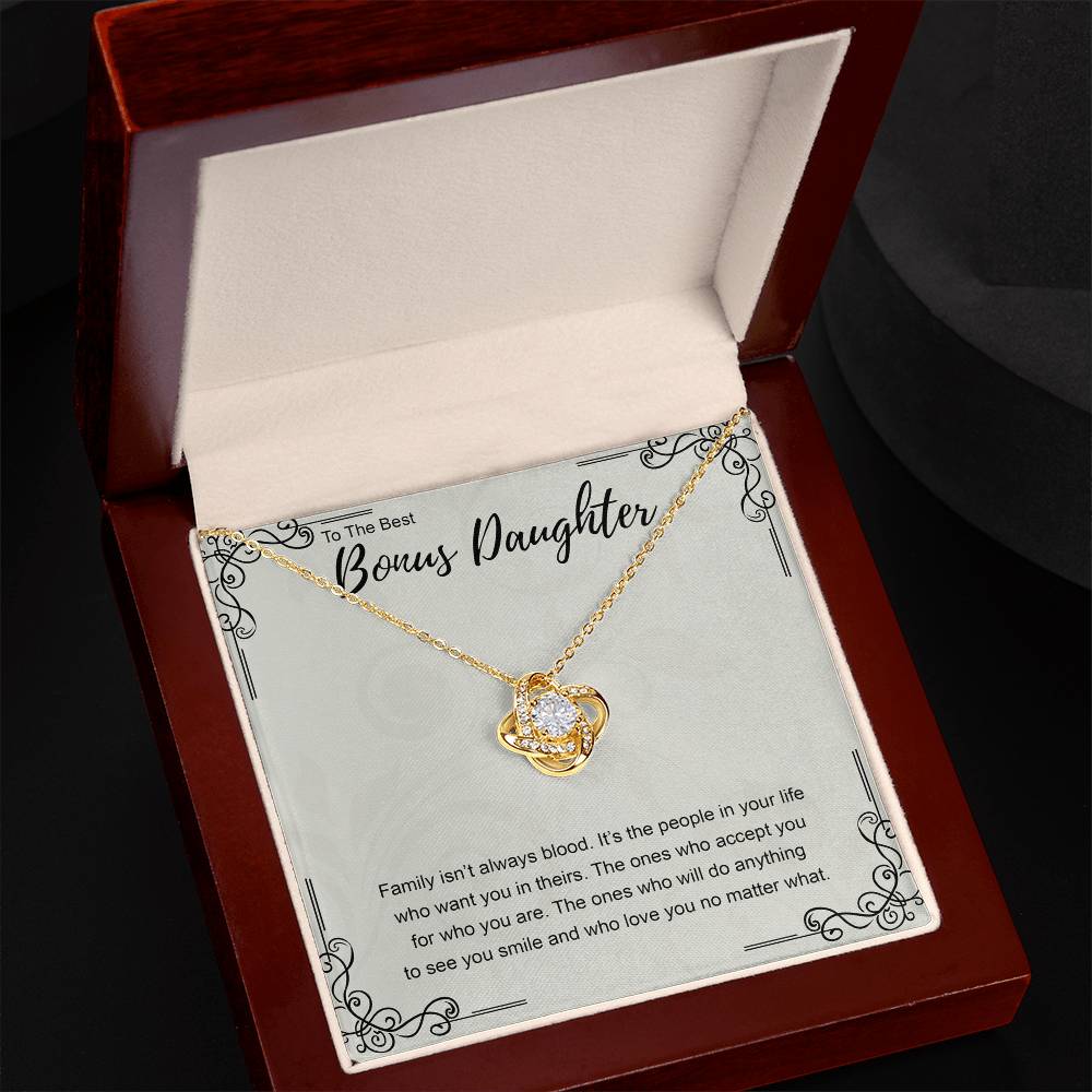 Bonus Daughter Gift Necklace, My Bonus Daughter Necklace From Bonus Mom, Stepdaughter Birthday Gift, Step Daughter Gifts from Stepmom, Wedding Gift for Stepdaughter Jewelry Gift For Girls