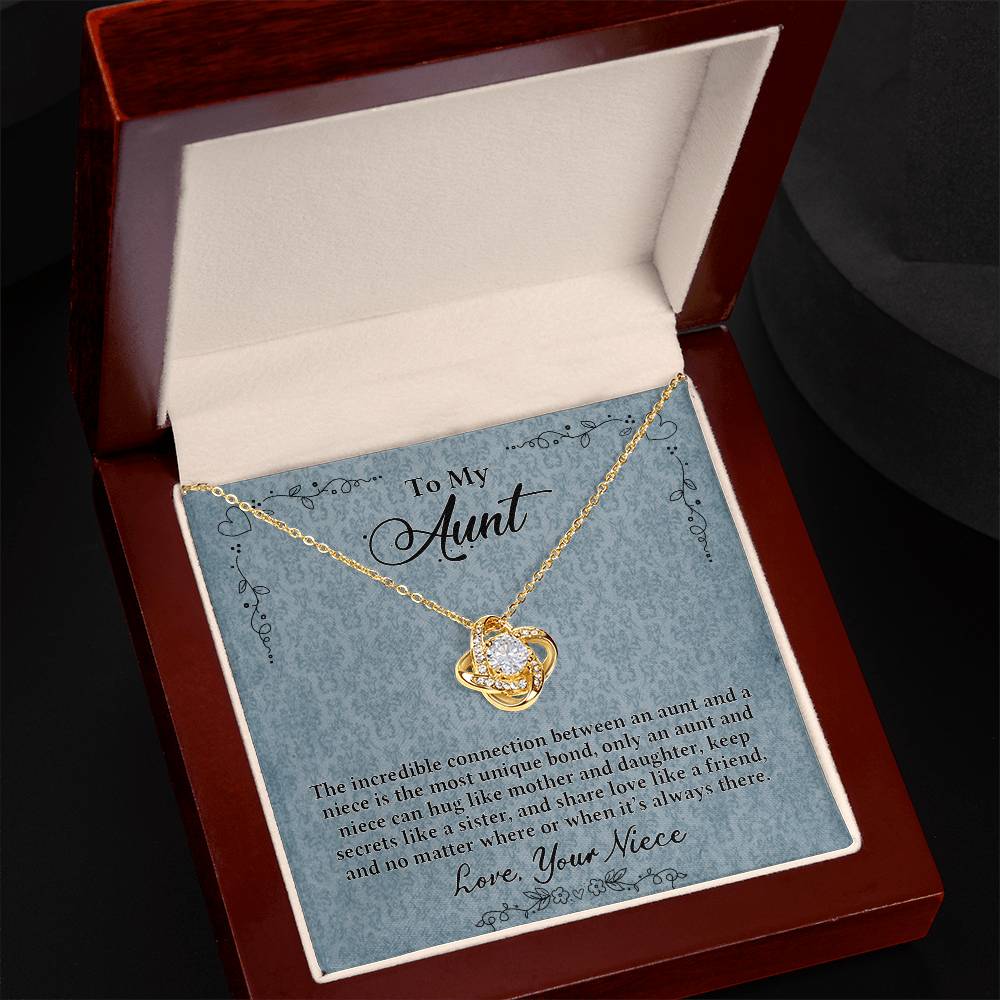 Aunt Gift Necklace, Aunt Wedding Gift from Bride, Wedding Gift from Niece, To My Aunt Love Knot Necklace From Niece Birthday Gift Graduation Gift Necklace, New Aunt Gift Necklace, Jewelry For Women