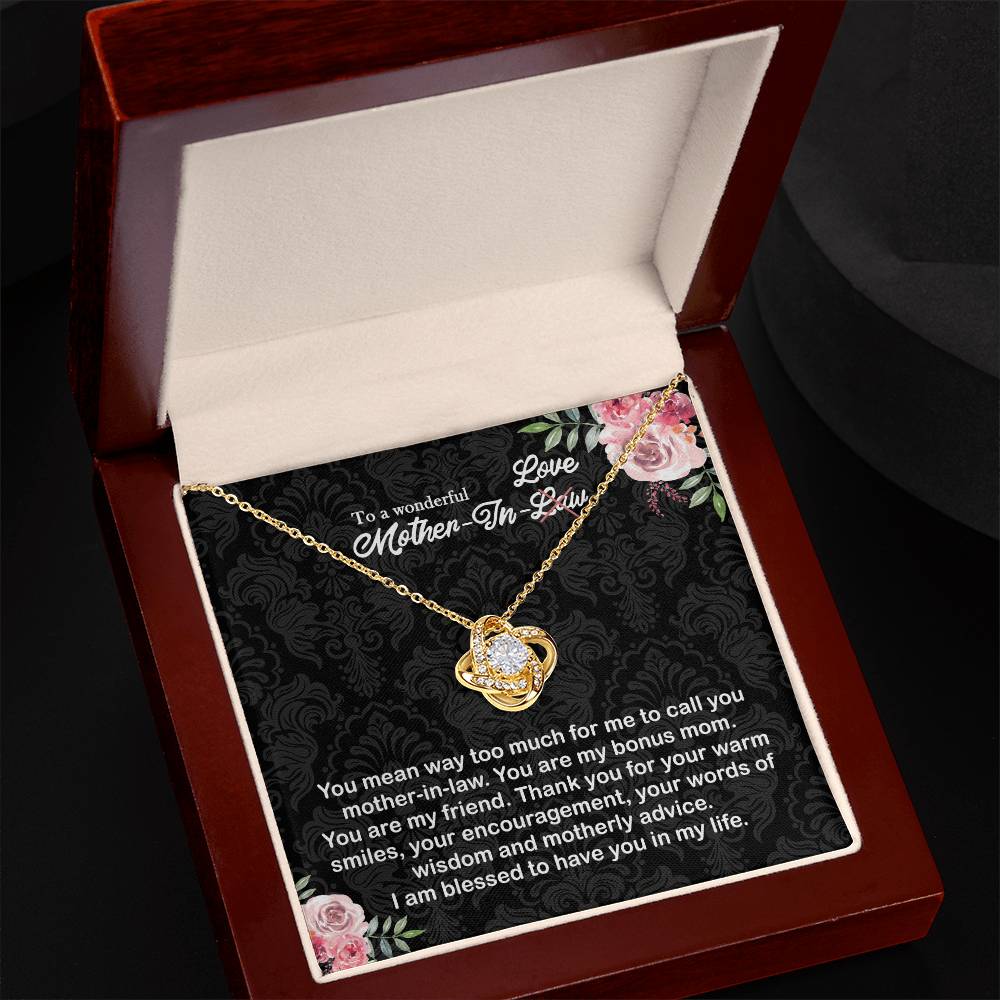 To a wonderful Mother-In-Love Necklace Pendant - Jewelry Gift for Mother In Law