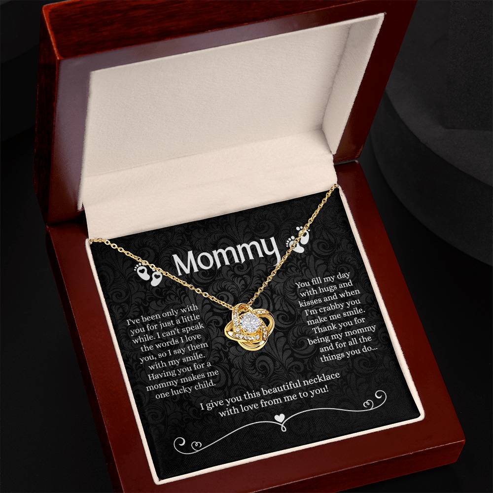 Mommy Gift Necklace, To My Mom Love Knot Necklace From Daughter Necklace Gift For Mom Mother's Day Necklace Gift For Mom, Birthday Gift Necklace For Mom Anniversary Jewlry Gift For Women, Mommy