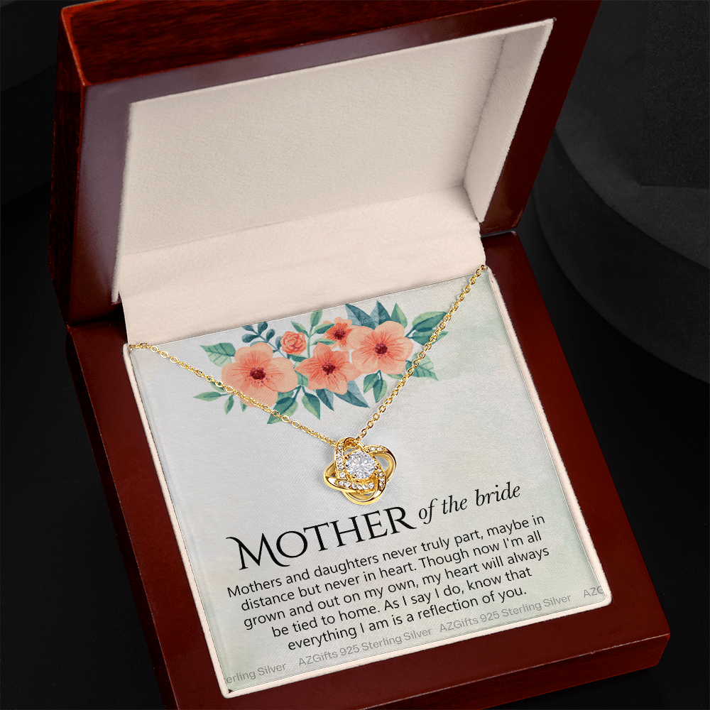 The Love Knot Necklace Mother Of The Bride, Mother Of The Bride Gift Necklace, Mother Of The Bride Gift Love Knot Pendant Necklace For Mother Of The Bride, Mother Of Bride Jewelry Gift For Women