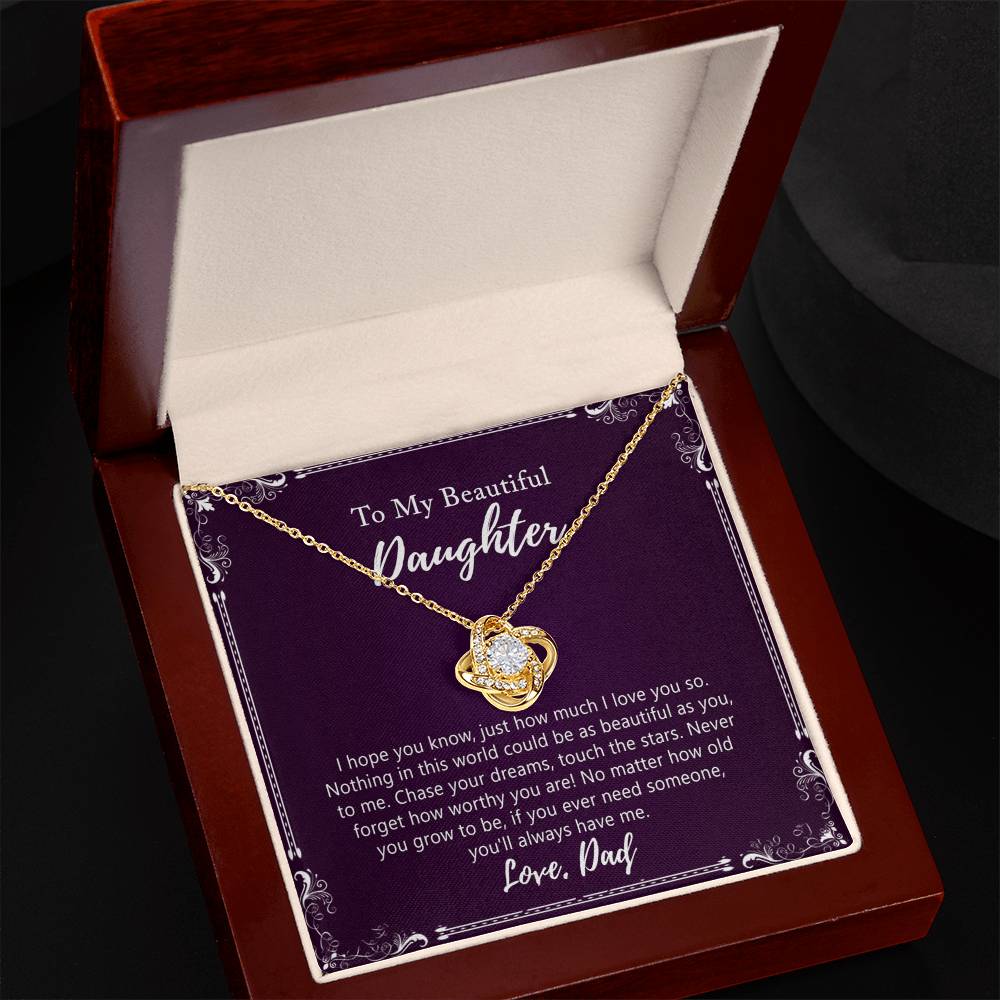 Daughter Gift Necklace, Birthday Gift for Daughter Jewelry Gift for Her Girls - To My Daughter Necklace from Dad Father and Daughter Gift On Birthday Christmas Graduation Gift For Daughter