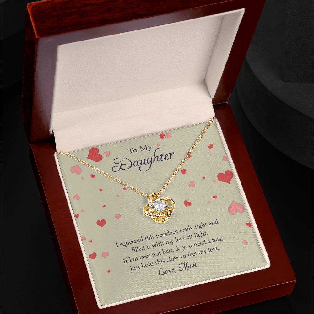 To My Daughter Gift Necklace From Mom, Jewelry Gift for Girls Daughter from Mom, Sentimental Gift for Her, Message Card and Gift Box styles On Birthday, Christmas, Anniversary Graduation Gift