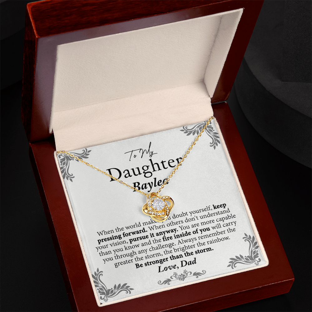 To My Daughter Gift Necklaces Pendants from Dad, Father and Daughter Gift Necklace Pendant On Graduation Gift Birthday Anniversary Christmas Includes Gift Box Jewelry Gift For Girls, Little Girl