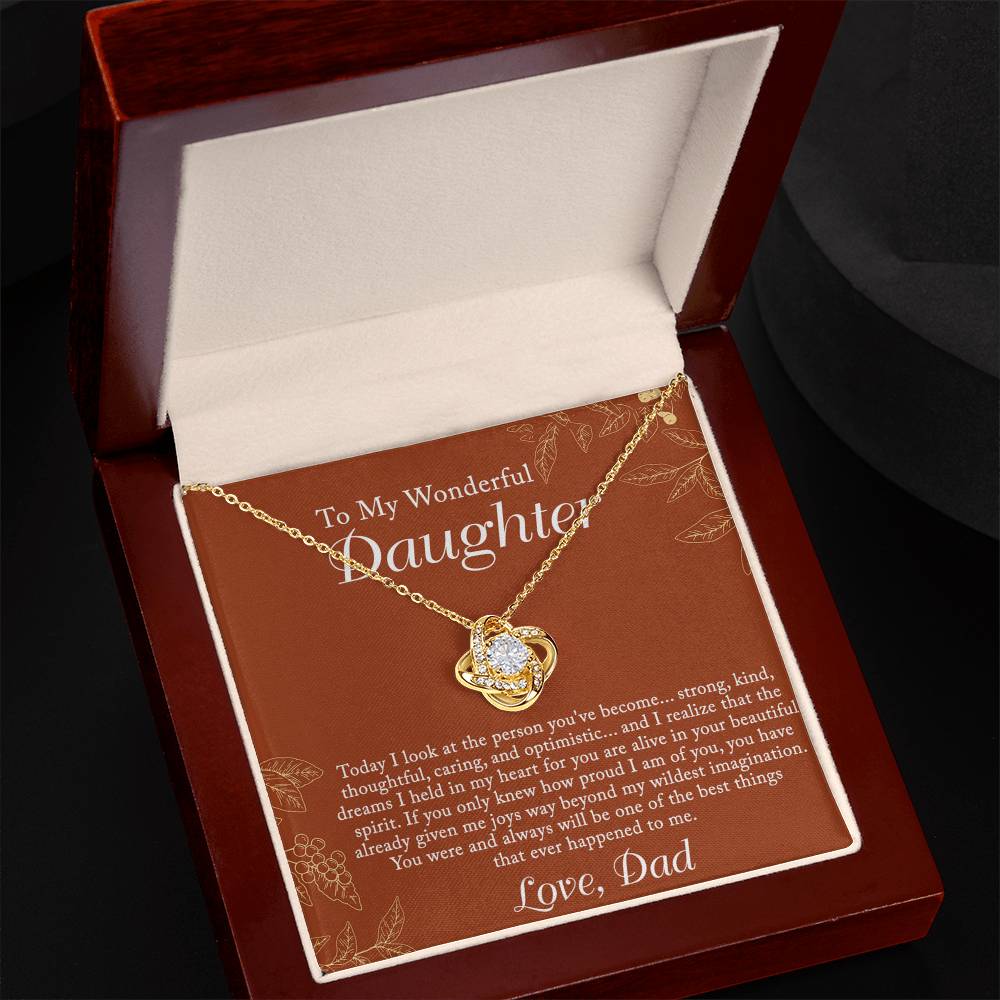 Daughter Gifts Necklace From Dad, To My Wonderful Daughter Necklace From Dad And Daughter Necklace Birthday Gift for Daughter From Dad Christmas Gift For Daughter Necklace, Father Daughter Necklace