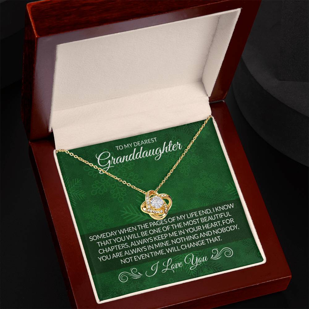 Granddaughter Gifts Necklace From Grandma Grandmother or Grandpa Grandfather - To My Dearest Granddaughter Graduation Birthday Pendant Jewelry Gift For Girls On Birthday, Graduation Gift, Christmas