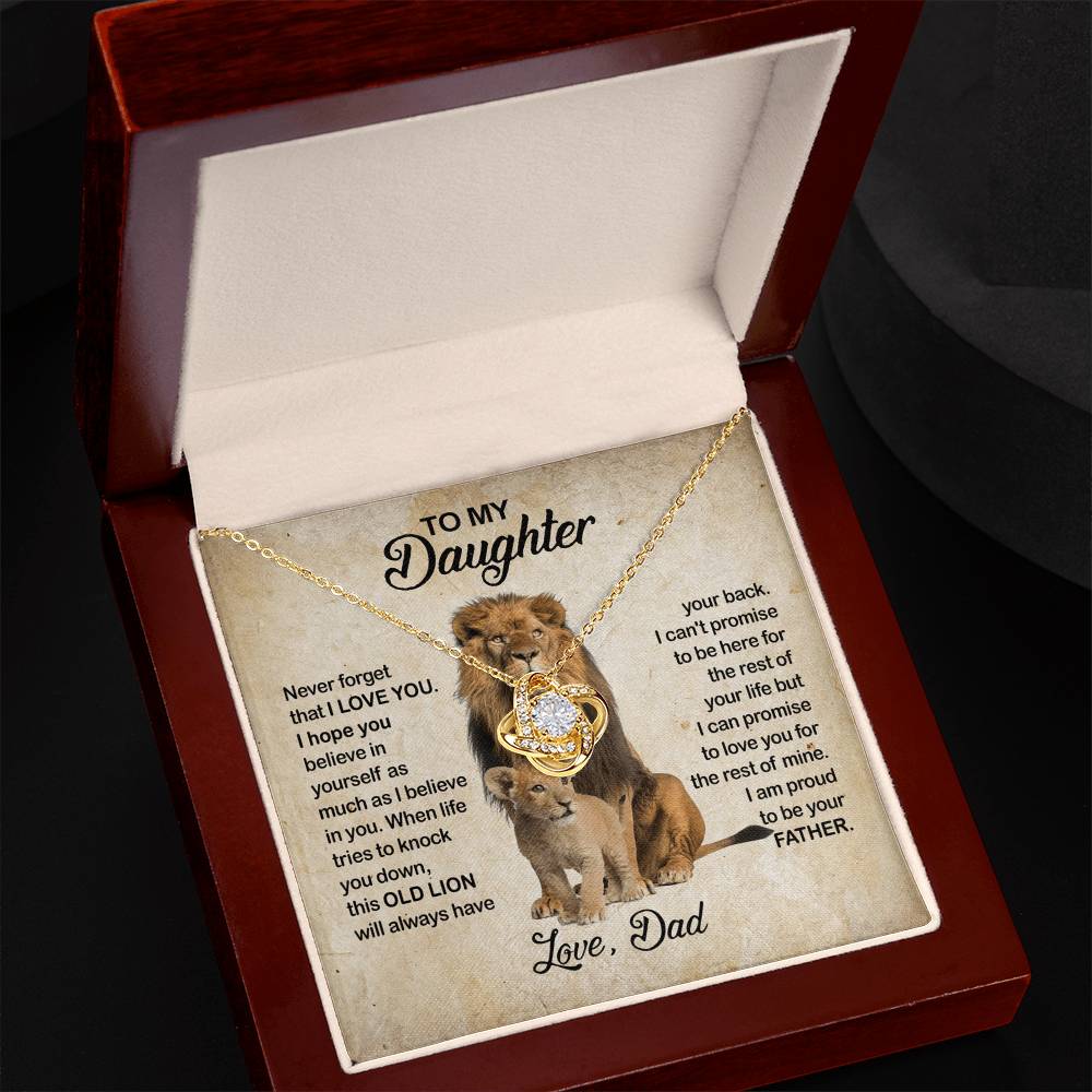 Daughter Gifts Necklace From Dad, Father Daughter Necklace, To My Daughter Lion Dad And Daughter Necklace, Father Daughter Gifts Necklace for Daughter Jewelry Gift For Girls, Little Girl Necklace