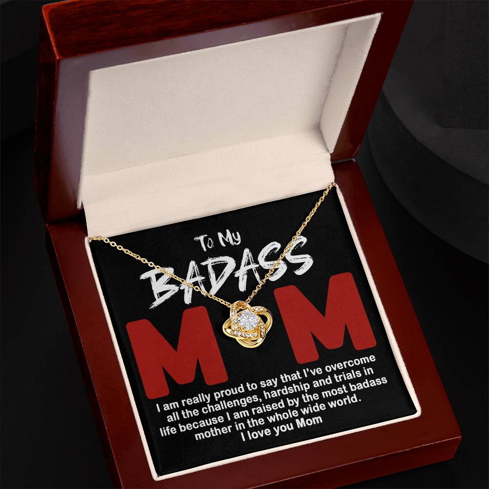 To My Badass Mom Necklace Badass Mom Gift, Jewelry For Step Mom On Mother's Day
