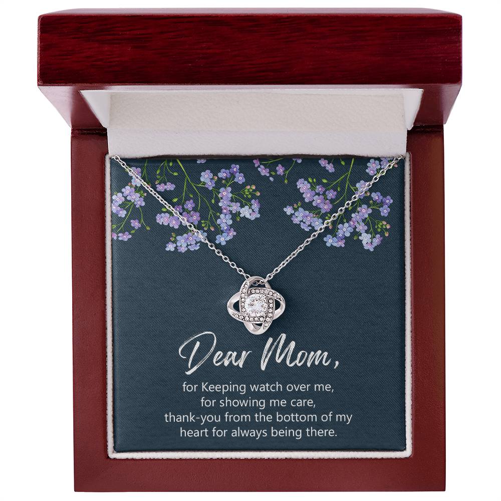 Dear Mom Gift Necklace, To My Mom Necklace From Daughter, Mom Gift Necklace, Mother And Daughter Gift Necklace, Love Knot Pendant Gift For Mom, Thank You For Mom Gift Necklace, Jewelry For Mommy
