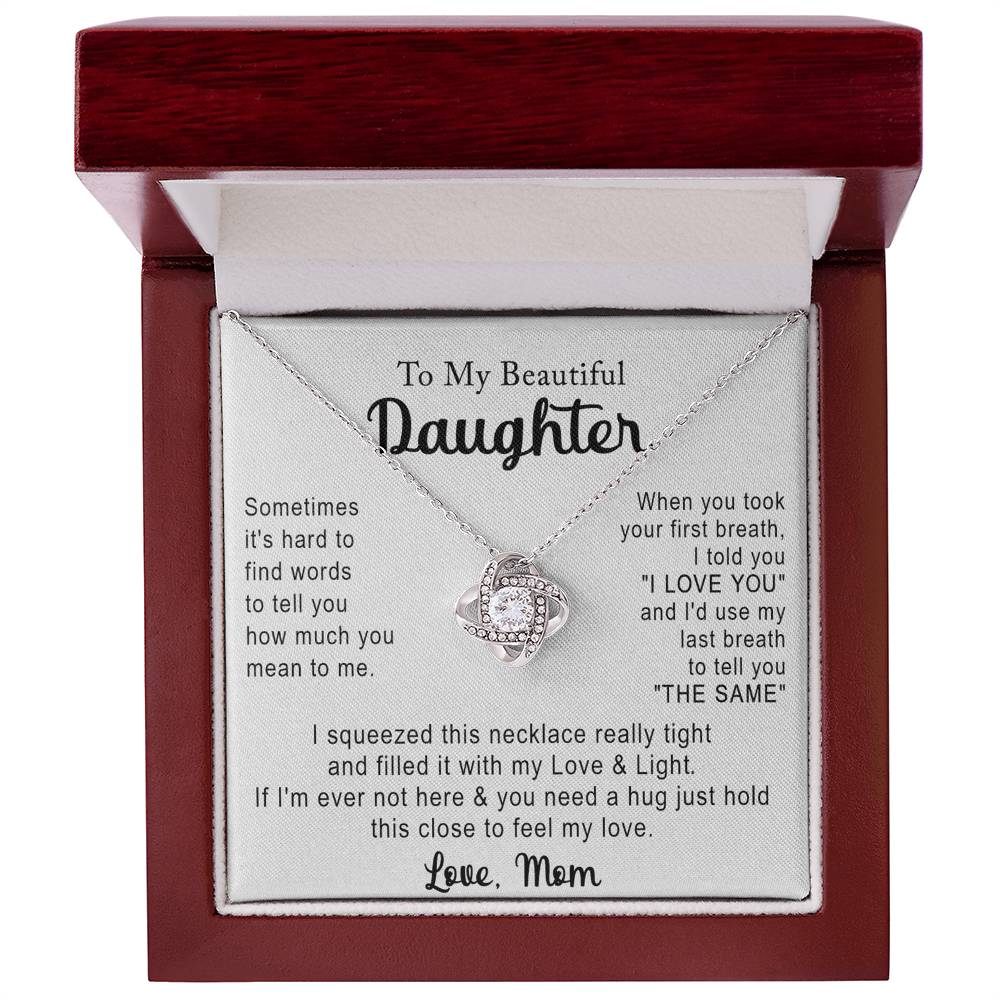 Mother to Daughter Gifts Necklace from Mom to Daughter Necklace, Necklace for Daughter from Mom, To My Beautiful Daughter Gift Necklace from Daddy Includes Gift Box and Message Card