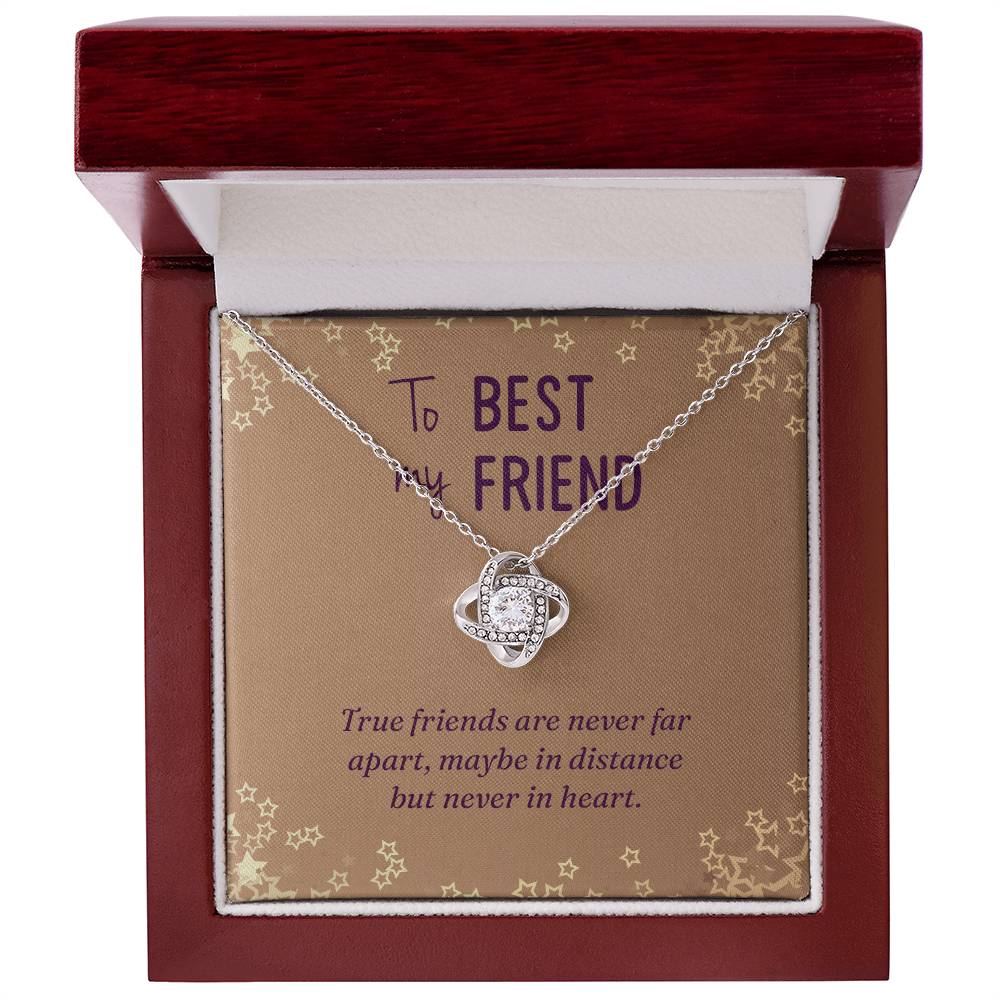 To My Best Friend Necklace Gift For Her On Xmas, True Friend Jewelry Gift To BFF
