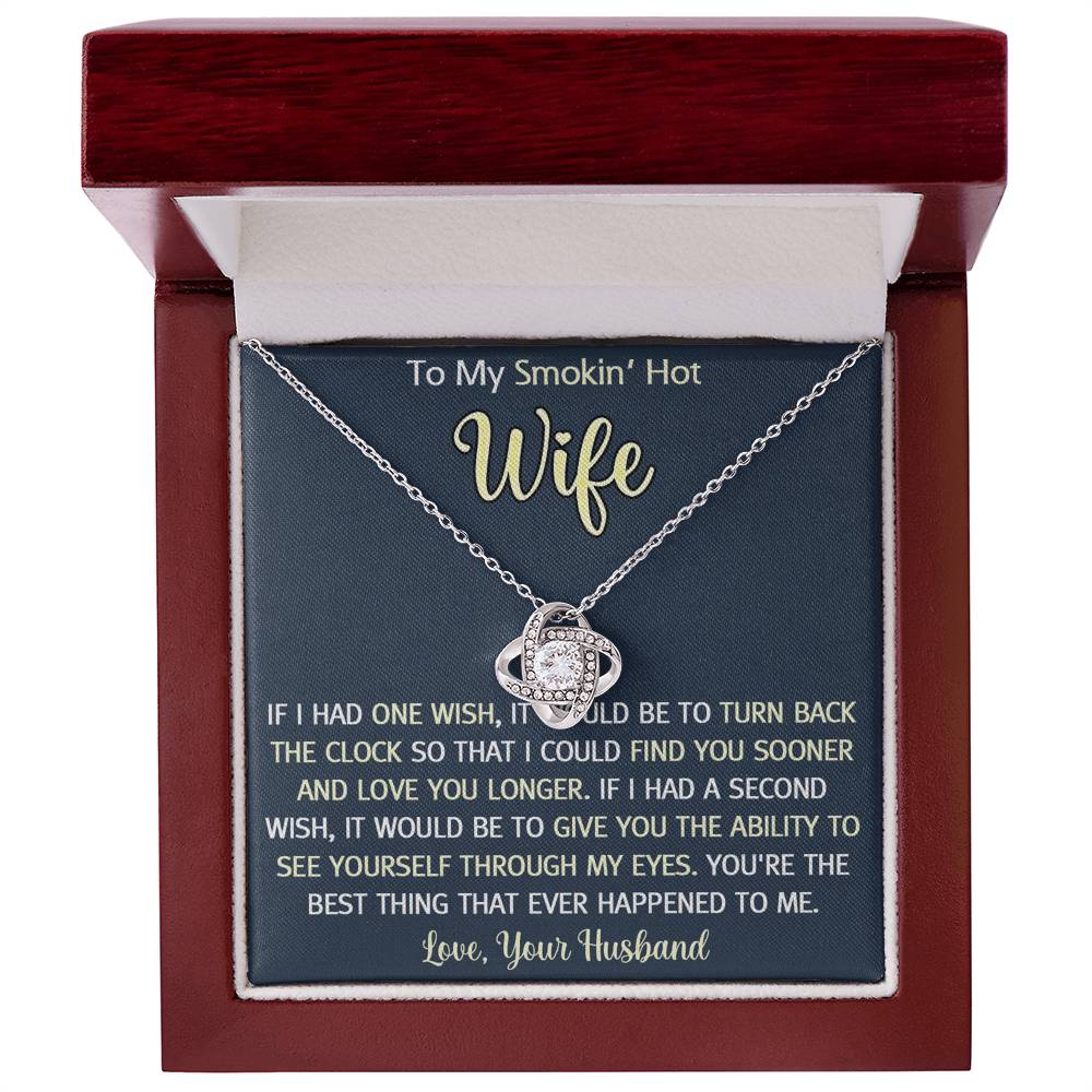 Gift Necklace For Wife, Birthday Gifts Necklace For Wife From Husband Pendant, Valentines Day Find You Sooner Jewelry Box Pendant Personalized Custom Romantic Gift Necklace For My Best Wife Ever