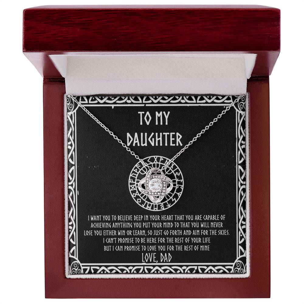 Daughter Viking Gift Necklace, Viking To My Daughter From Dad I Want You To Believe Deep In Your Pendant Necklace Message Card and Gift Box styles Gift On Birthday, Christmas Graduation Gift