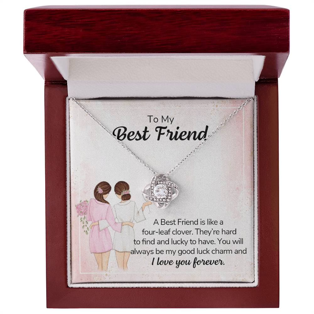 Best Friend Party Gift Necklace, Gift Pendant For BBF On Wedding, To My Best Friend Necklace From Friend BFF, Best Friend Love Knot Necklace Gift On Birthday, Anniversary, Christmas