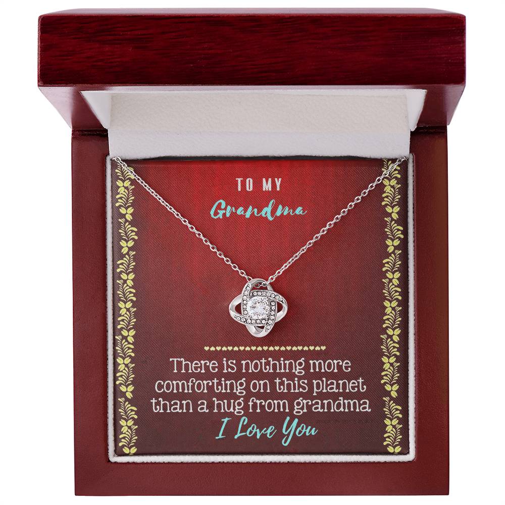 To My Grandma Gift Necklace, Love Knot Necklace Gift for Grandmother - Mothers Day Necklace For Grandma Nana, Grandma Jewelry Gift For Women From Grandchildren GrandKids , Pendant For Grandmother