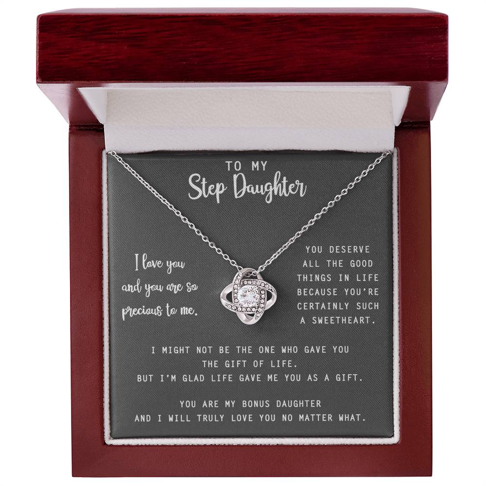 Bonus Daughter Gifts Necklace- Stepdaughter Gift From Stepmom, Daughter Necklace From Unbiological Mom, Step Daughter Gifts From Stepmom, To My Stepdaughter Necklace On Your Graduation Day Necklace