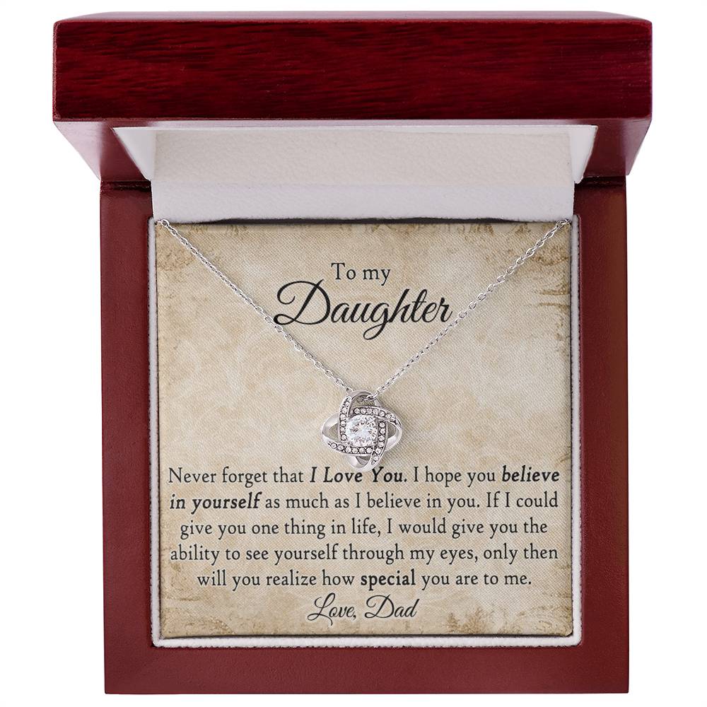 To My Daughter Necklace from Dad Daughter Necklaces Gift from Dad Father Sterling Steel Necklace Jewelry for Daughter Inspirational Gifts for Daughter on Christmas Birthday Graduation Gift