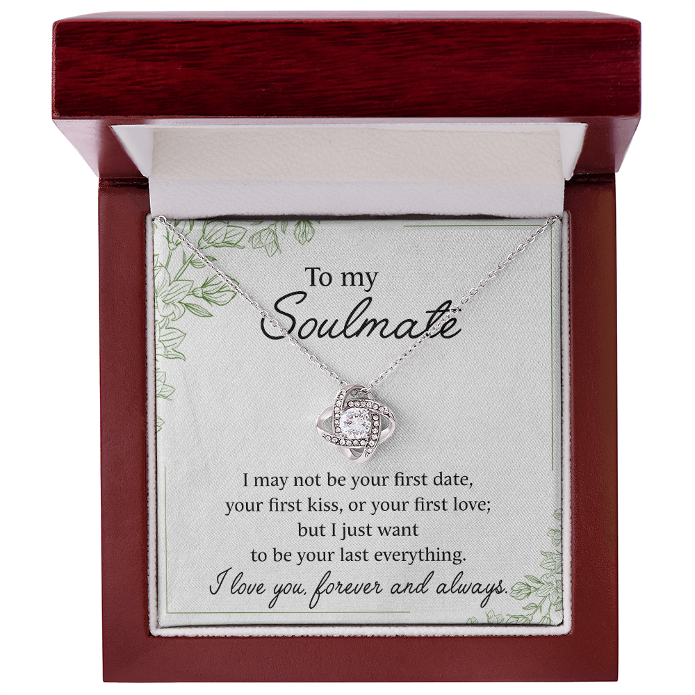 To My Soulmate Love Knot Necklace From Husband Necklace For Wife, Gift Necklace For Girlfriend, Necklace for Girlfriend, Soulmate From Husband, Boyfriend Necklaces for Her, Jewelry Gift For Women