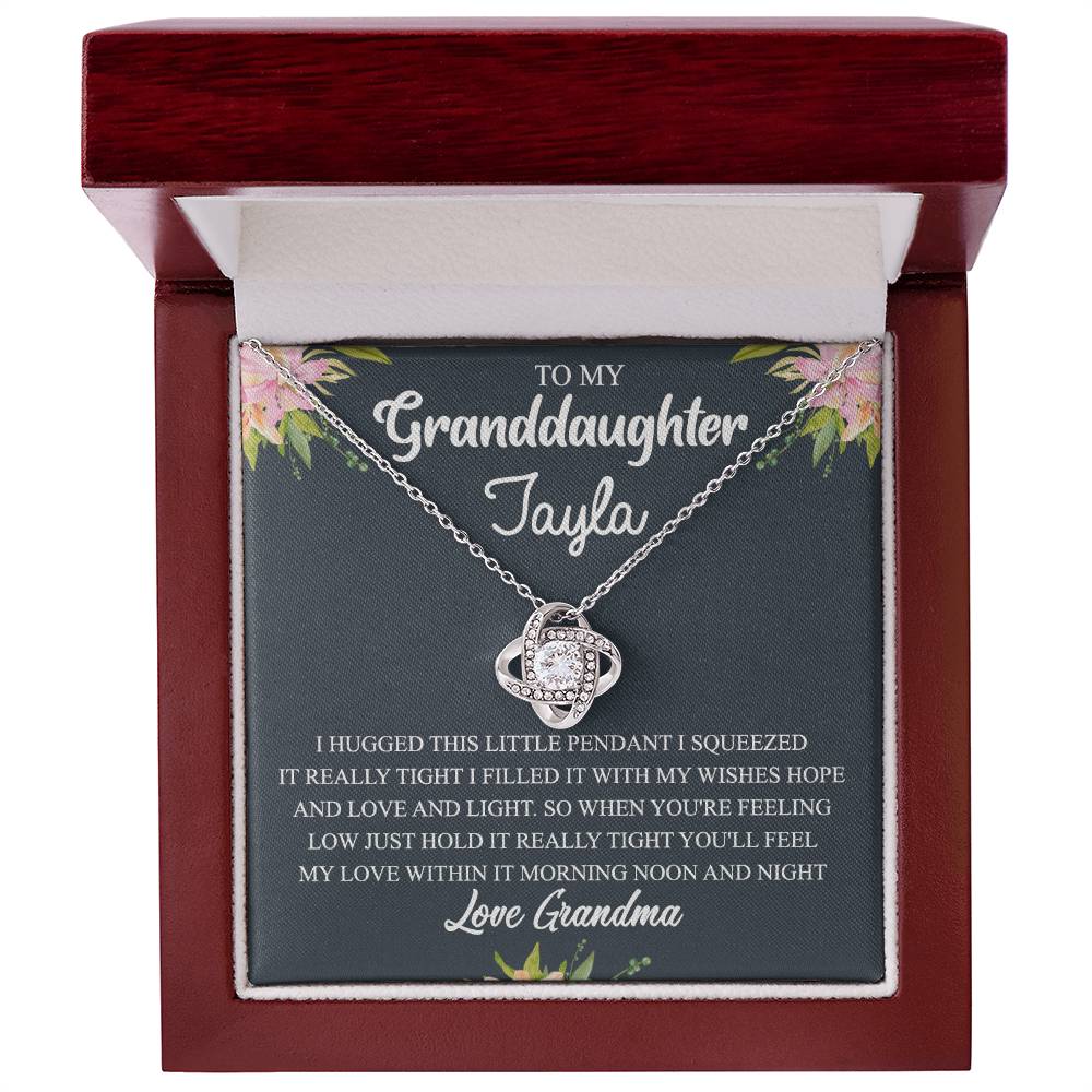 Personalized Gift Necklace For Granddaughter - To My Granddaughter Love Knot Necklace Gift From Grandma To Granddaughter On Birthday Gift Graduation Gift, Christmas Necklace This Little Pendant