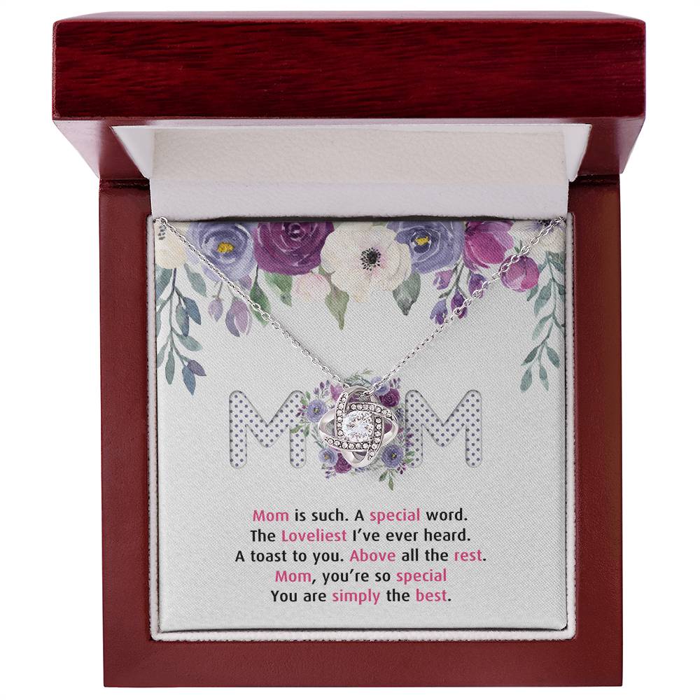 Mom Gift Necklace, To My Mom Love Knot Necklace Gift From Daughter And Mother Love Knot Pendant Gift For Mom New Mom, Bonus Mom Gift Necklace, The Loveliest Mom Necklace, Jewelry Gift For Women