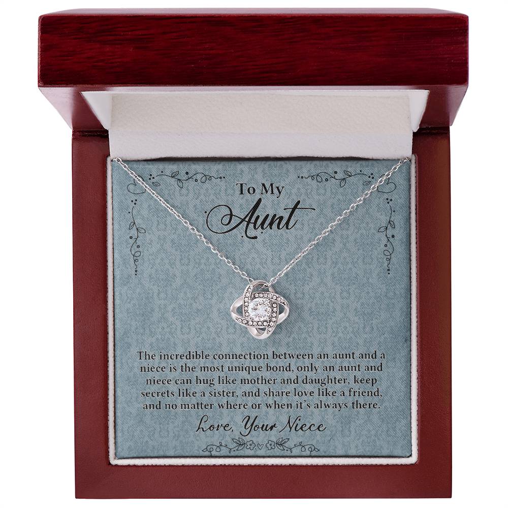 Aunt Gift Necklace, Aunt Wedding Gift from Bride, Wedding Gift from Niece, To My Aunt Love Knot Necklace From Niece Birthday Gift Graduation Gift Necklace, New Aunt Gift Necklace, Jewelry For Women