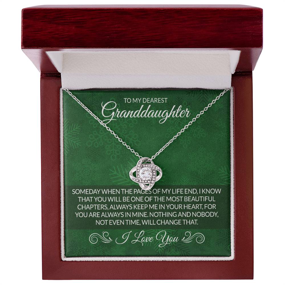 Granddaughter Gifts Necklace From Grandma Grandmother or Grandpa Grandfather - To My Dearest Granddaughter Graduation Birthday Pendant Jewelry Gift For Girls On Birthday, Graduation Gift, Christmas
