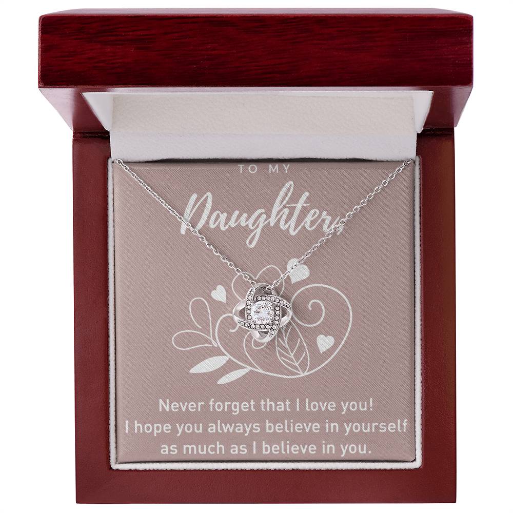 To My Daughter Gift Necklace From Dad, Never Forget That I Love You I Hope You Believe in Yourself Pendant, Daughter Pendant Necklaces, Father Daughter From Dad On Birthday, Christmas, Anniversary