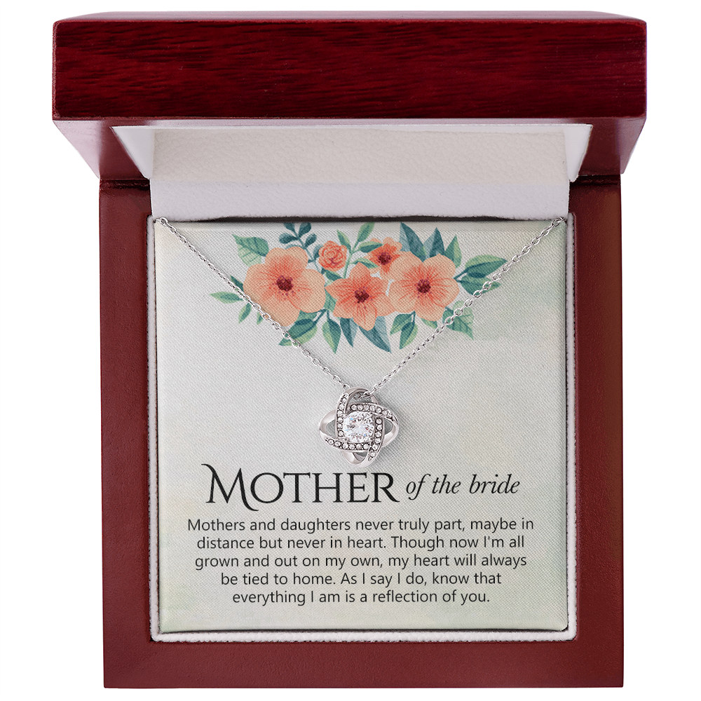 The Love Knot Necklace Mother Of The Bride, Mother Of The Bride Gift Necklace, Mother Of The Bride Gift Love Knot Pendant Necklace For Mother Of The Bride, Mother Of Bride Jewelry Gift For Women