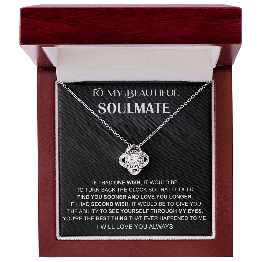 Necklace Gift For Soulmate, Valentine's Day Gift Necklace For Soul Mate, To My Beautiful Soulmate Gift Necklace From Boyfriend, Husband for Her Romantic, Girlfriend Gifts Necklace