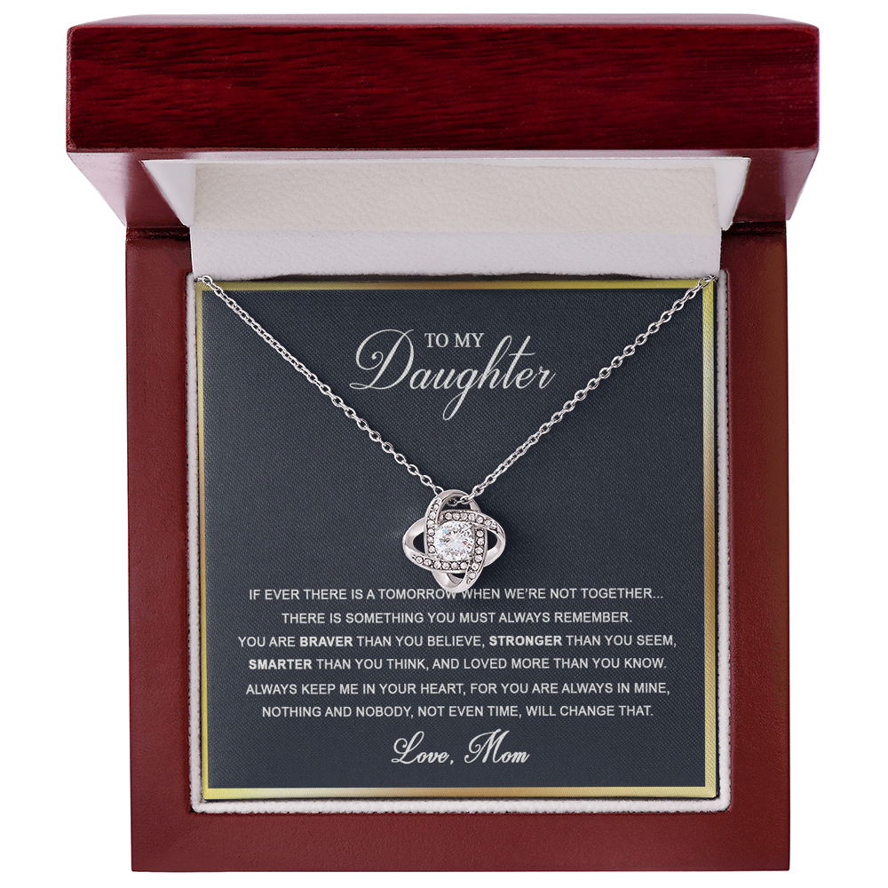 To My Daughter Necklace Gift From Mother, Daughter Gift From Mom, Daughters Birthday, Unique, Grown Up Daughter, Smarter Than You Think, And Loved More Than You Know Always Keep Me In Your Heart