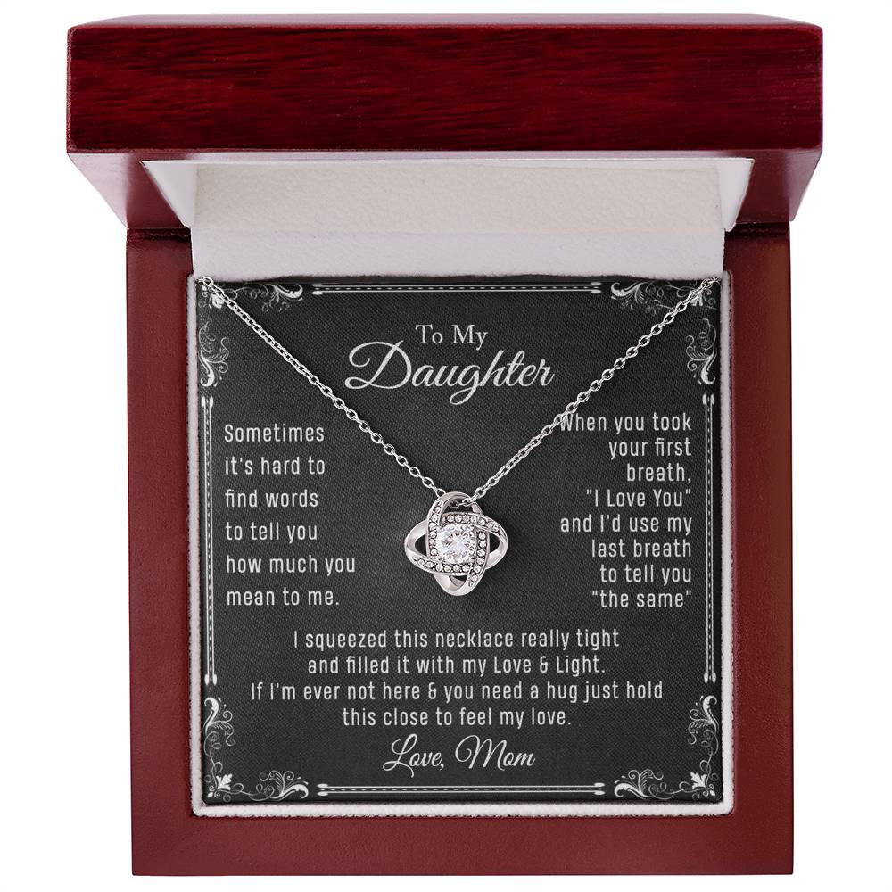 Jewelry, Message Card Necklace - Personalized Necklace With Message Card And Box Jewelry Custom Card, Christmas Daughter Necklace To My Daughter Necklace From Mom Jewelry Gift For Girls