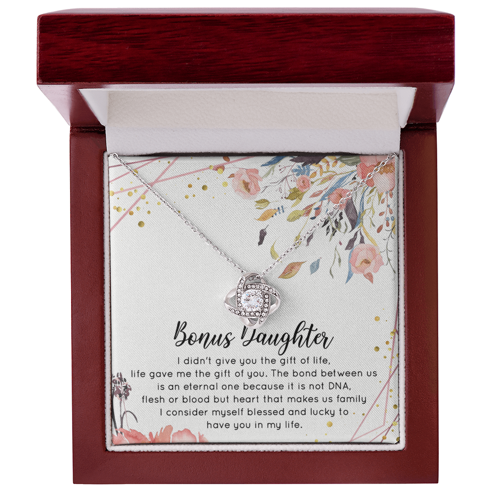 To My Bonus Daughter Necklace From Bonus Mom Jewelry Bonus Daughter Gift From Bonus Mom,Birthday Gift, I Love You Necklace Daughter Gifts Pendant Includes Gift Box Jewelry Gift For Girls